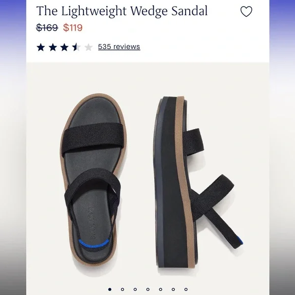 Rothy's Wedge Sandal in Pepper - Picture 6 of 13